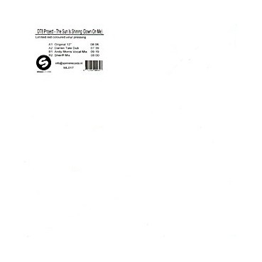 DT8 Project ‎– Sun Is Shining (Down On Me) (Ltd. Edition) 