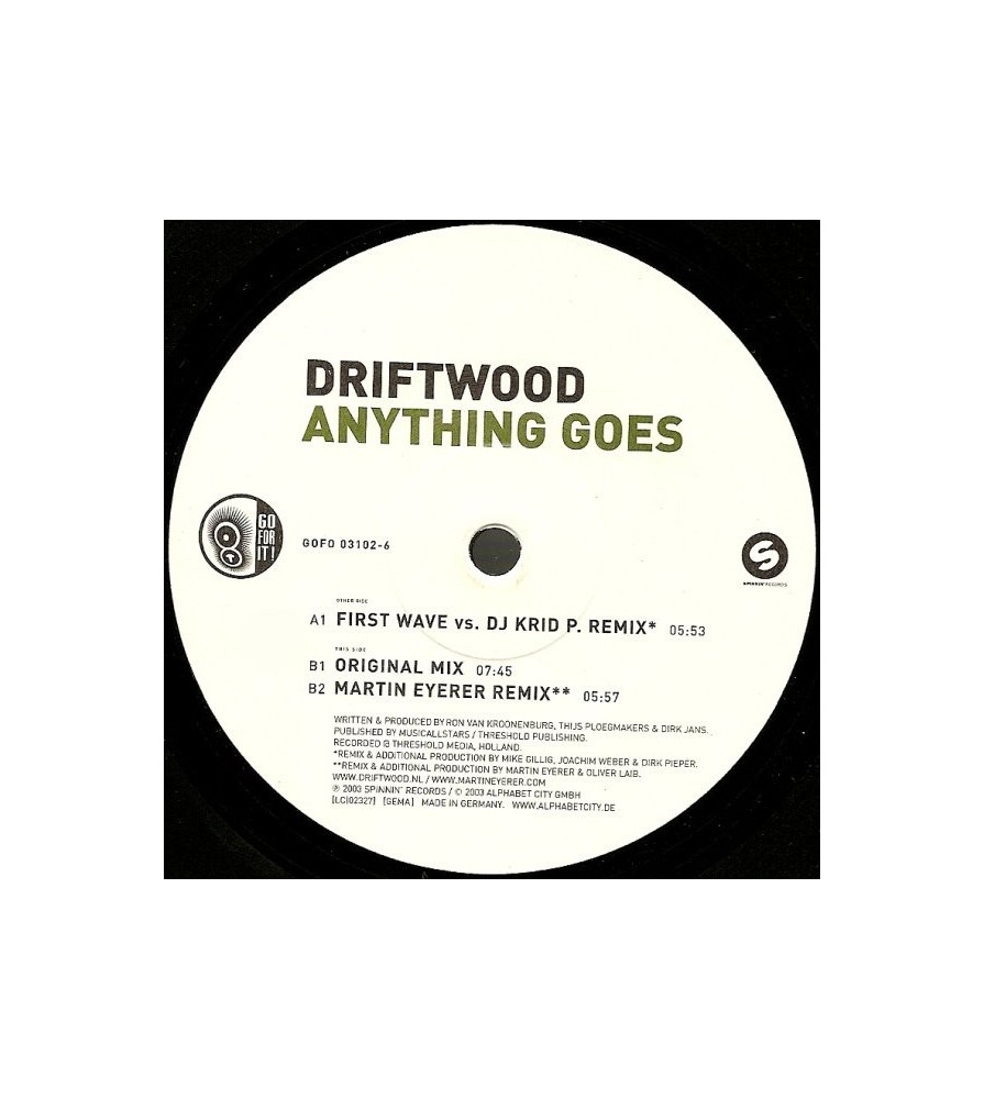  Driftwood ‎– Anything Goes 