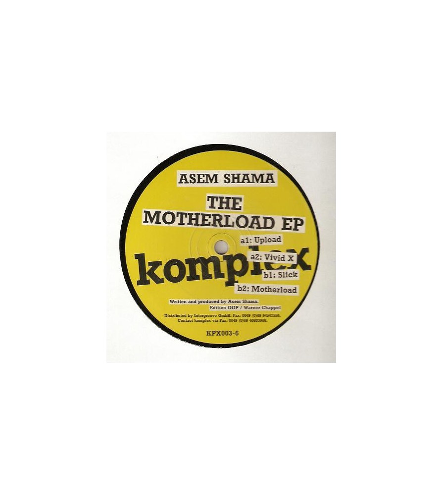 Asem Shama ‎– The Motherload EP 
