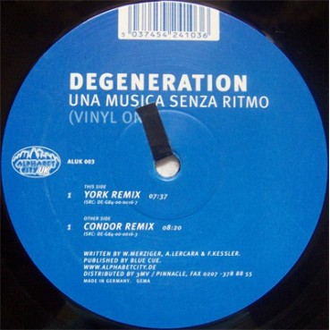 Degeneration ‎– Una Musica Senza Ritmo