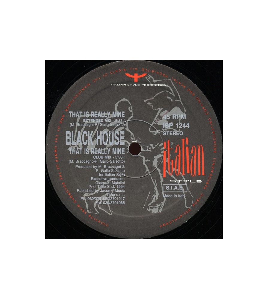  Black House ‎– That Is Really Mine (ITALIAN STYLE)