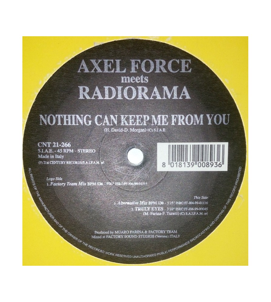 Axel Force Meets Radiorama ‎– Nothing Can Keep Me From You