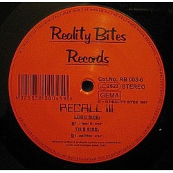 Recall III ‎– I Feel It / Uplifter 
