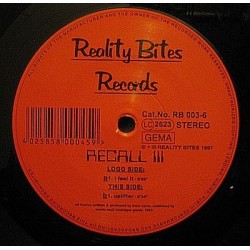 Recall III ‎– I Feel It / Uplifter 