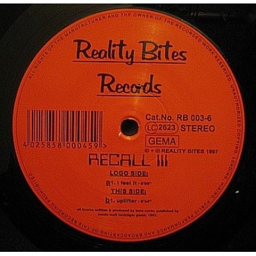 Recall III – I Feel It / Uplifter Recall III – I Feel It / Uplifter