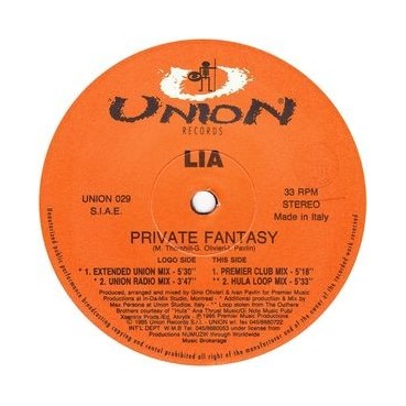 Lia ‎– Private Fantasy 