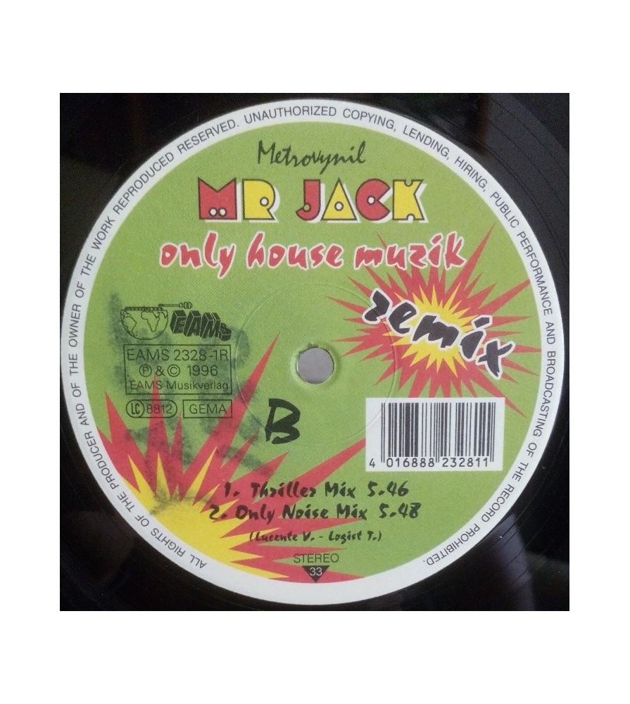 Mr. Jack ‎– Only House Muzik (Remixes Germany) 