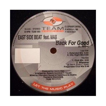 East Side Beat ‎– Back For Good 