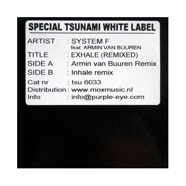 System F Feat. Armin van Buuren ‎– Exhale (Remixed) 