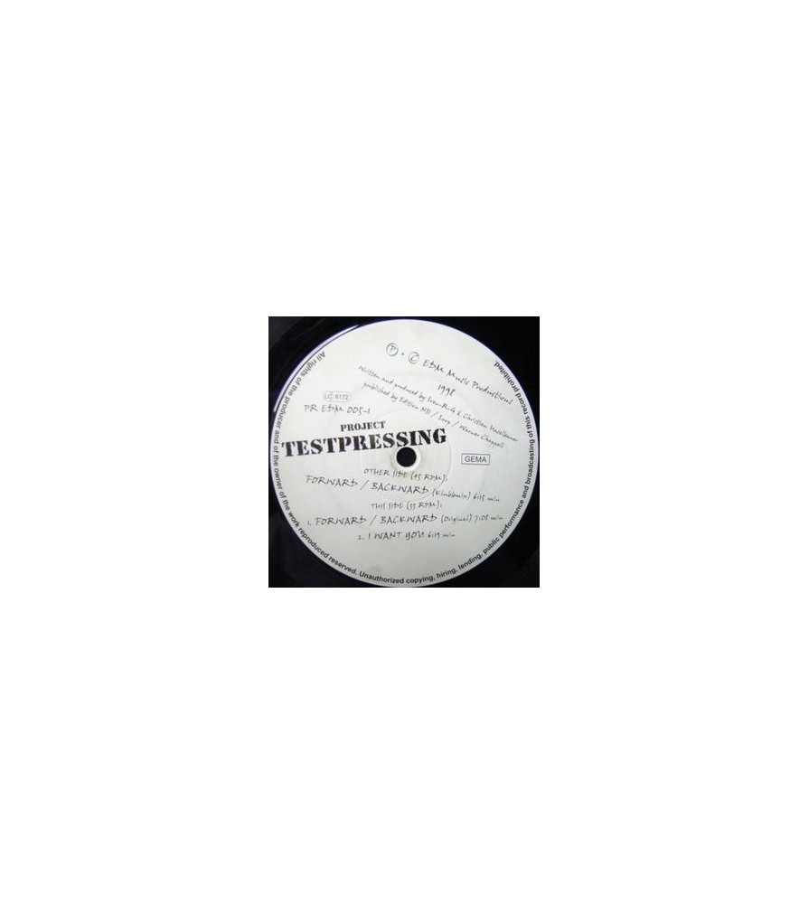 Project Testpressing ‎– Forward/Backward 