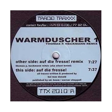 Warmduscher 1 ‎– Auf Die Fresse (Thomas P. Heckmann Remix) 