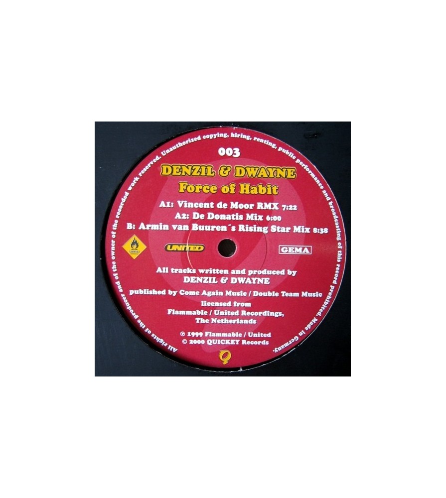 Denzil & Dwayne ‎– Force Of Habit (REMIXES) 