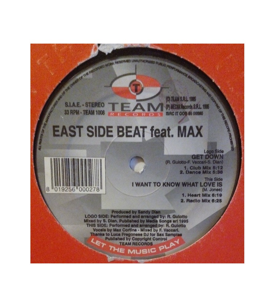 East Side Beat ‎– I Want To Know What Love Is (IMPRTACIÓN ITALIANO¡)
