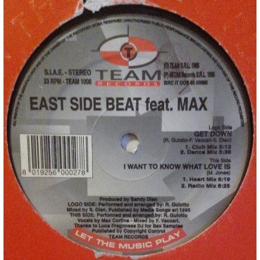 East Side Beat ‎– I Want To Know What Love Is (IMPRTACIÓN ITALIANO¡)