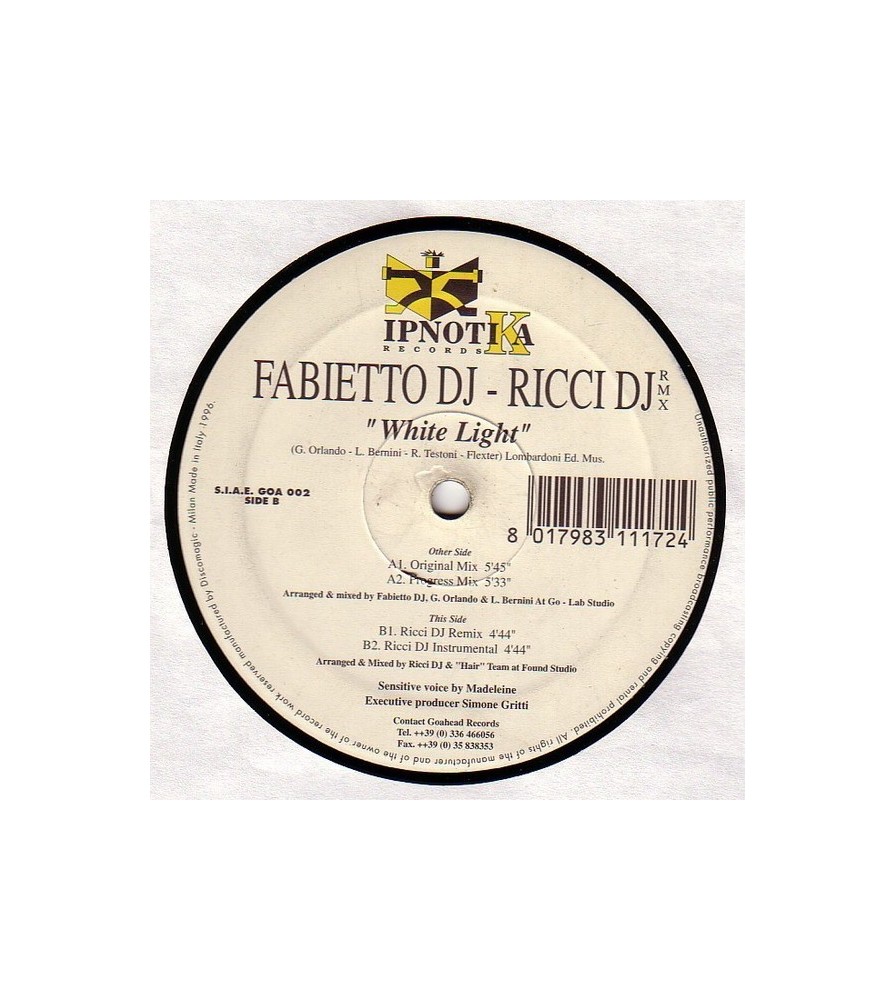 Fabietto DJ - Ricci DJ ‎– White Light 