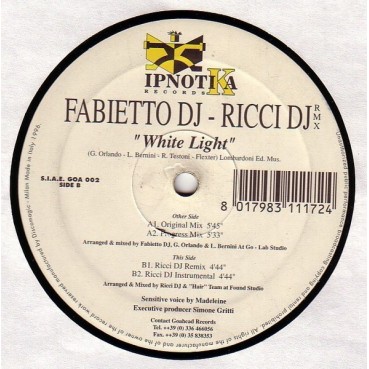 Fabietto DJ - Ricci DJ ‎– White Light 