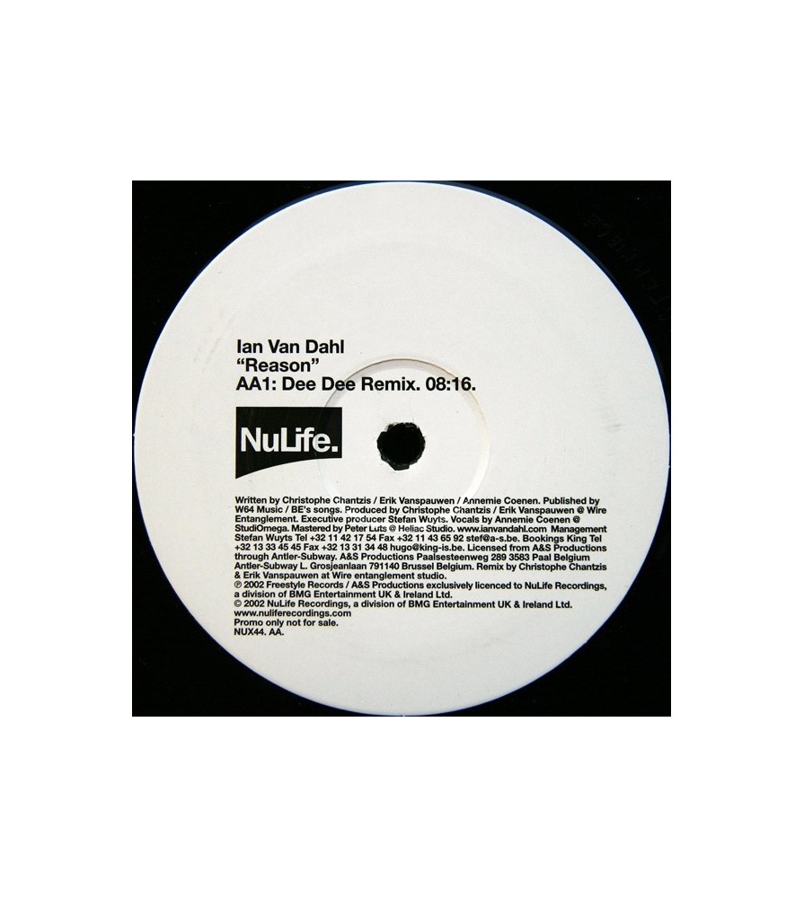 Ian Van Dahl ‎– Reason (NULIFE)