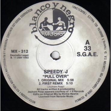 Speedy J ‎– Pullover (Remixes.BLANCO Y NEGRO) 