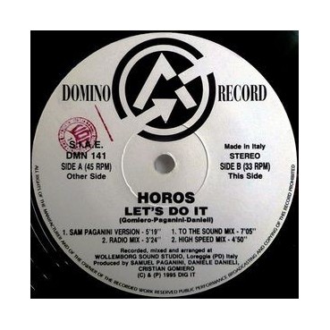 Horos – Let's Do It (2 MANO,TEMAZO SELLO DOMINO RECORDS.COMO NUEVO¡¡)