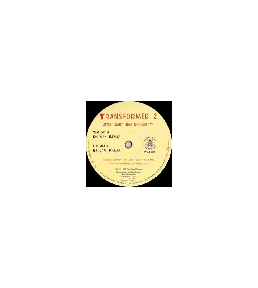Transformer 2 ‎– Just Can't Get Enough 99 