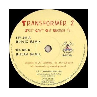 Transformer 2 ‎– Just Can't Get Enough 99 