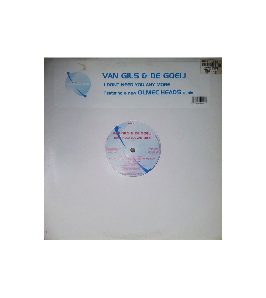 Van Gils & Benno De Goeij – I Don't Need You Anymore (EDICIÓN INGLESA)