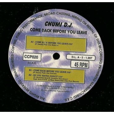 Chumi DJ ‎– Come Back Before You Leave 