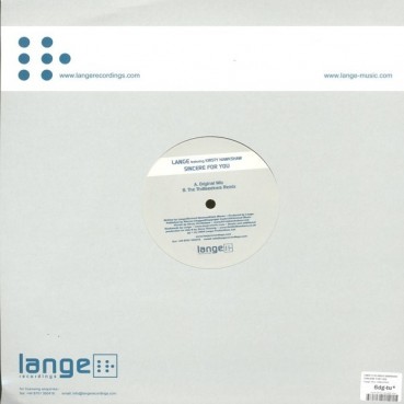 Lange Featuring Kirsty Hawkshaw ‎– Sincere For You 