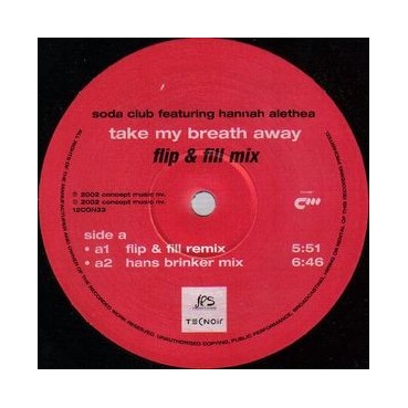 Soda Club Featuring Hannah Alethea ‎– Take My Breath Away 