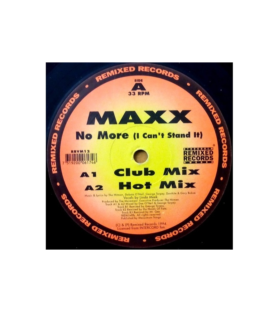 Maxx ‎– No More (I Can't Stand It) 