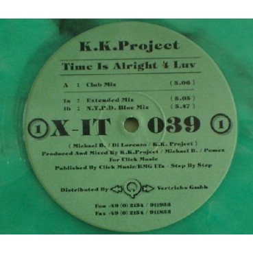 K.K. Project ‎– Time Is Alright 4 Luv (BOY RECORDS)