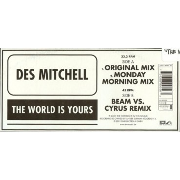 Des Mitchell ‎– The World Is Yours