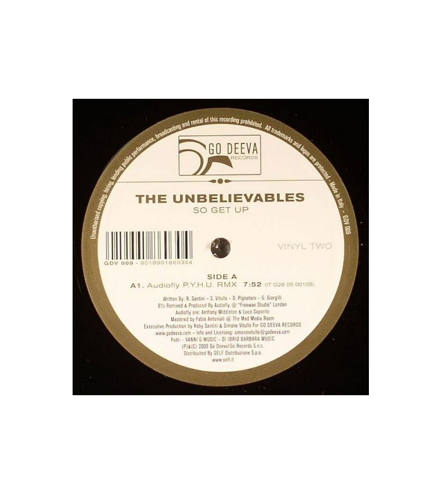 The Unbelievables ‎– So Get Up / Put Ya Hands Up (VOCAL) 