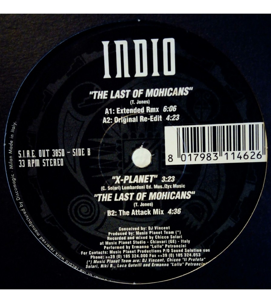 Indio ‎– The Last Of Mohicans 