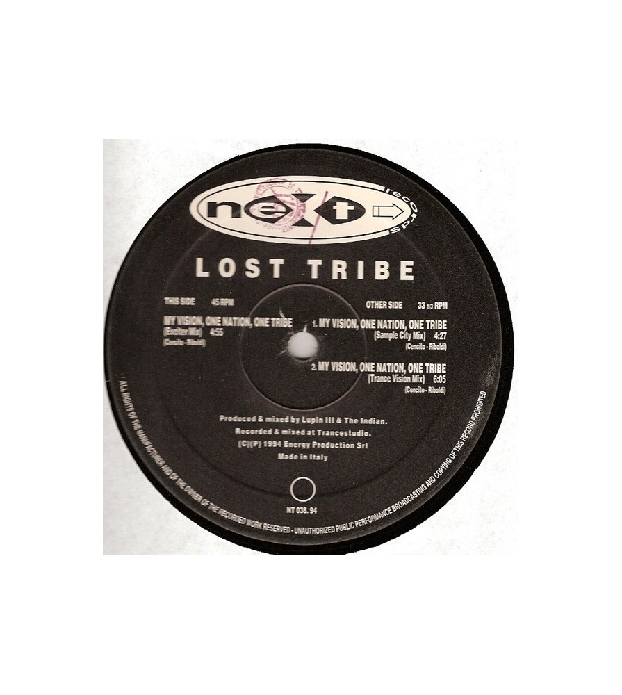 Lost Tribe Of The Lost Minds Of The Lost Valley ‎– My Vision, One Nation, One Tribe 