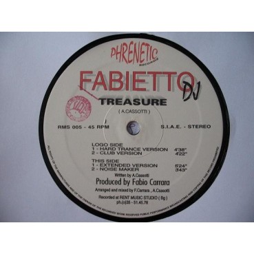 Fabietto DJ - Treasure(OTRA JOYA REMEMBER¡¡ NUEVO/IMPORTACIÓN/COPIA ÚNICA¡¡ BUSCADISIMO¡)