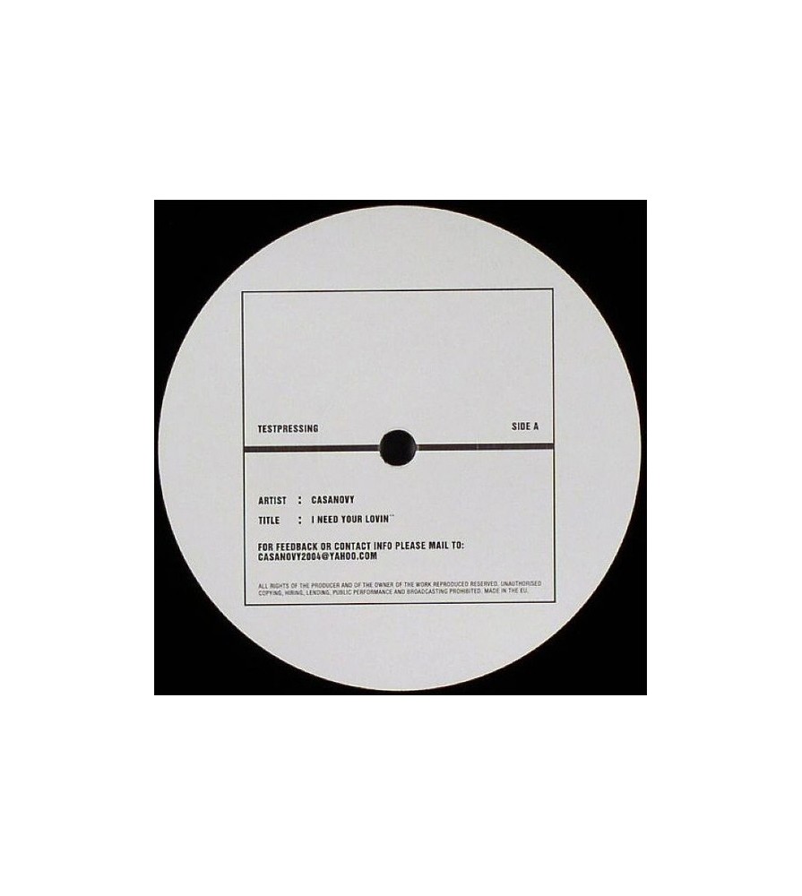 Casanovy ‎– I Need Your Lovin