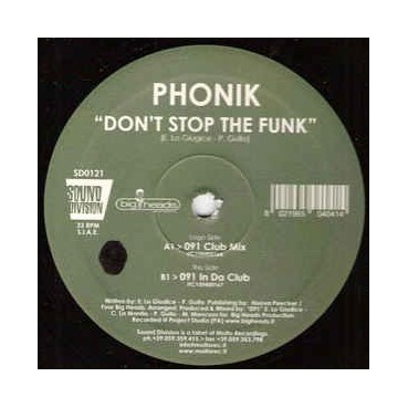 Phonik ‎– Don't Stop The Funk 