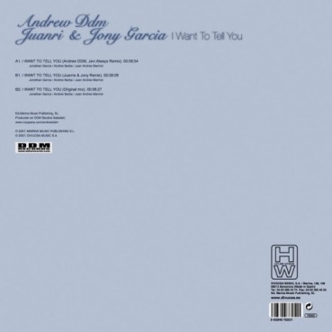 Andrew DDM, Juanri & Jony Garcia ‎– I Want To Tell You 