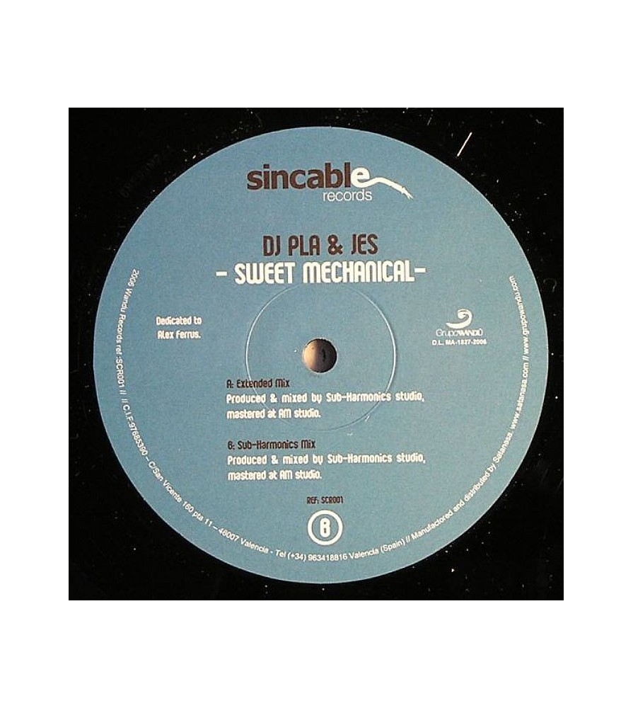Dj Pla & Jes ‎– Sweet Mechanical