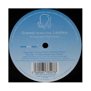 Greed Featuring Lesley ‎– Promises (Remixes) 