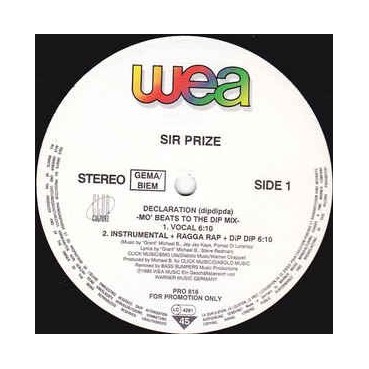 Sir Prize ‎– Declaration (Dipdipda)
