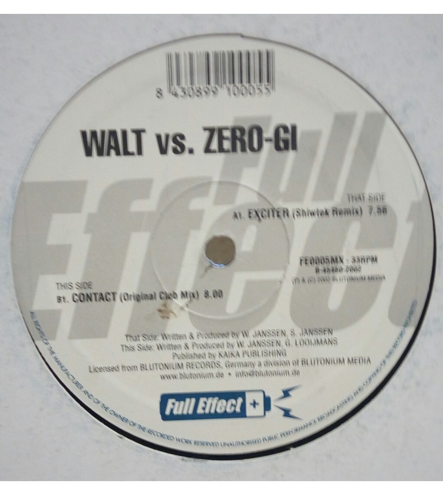 Walt vs. Zero-Gi ‎– Exciter / Contact 