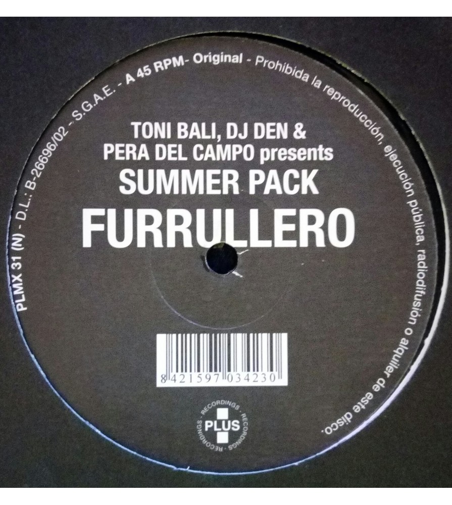 Toni Bali, DJ Den & Pera Del Campo Presents Summer Pack ‎– Furrullero 
