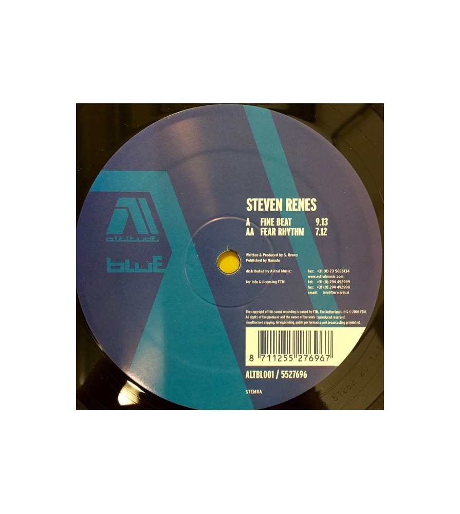 Steven Renes ‎– Fine Beat / Fear Rhythm