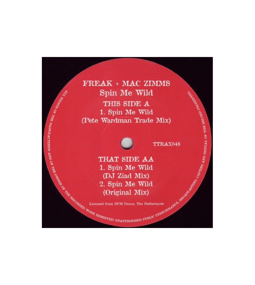 The Freak & Mac Zimms ‎– Spin Me Wild (TRIPOLI TRAX)