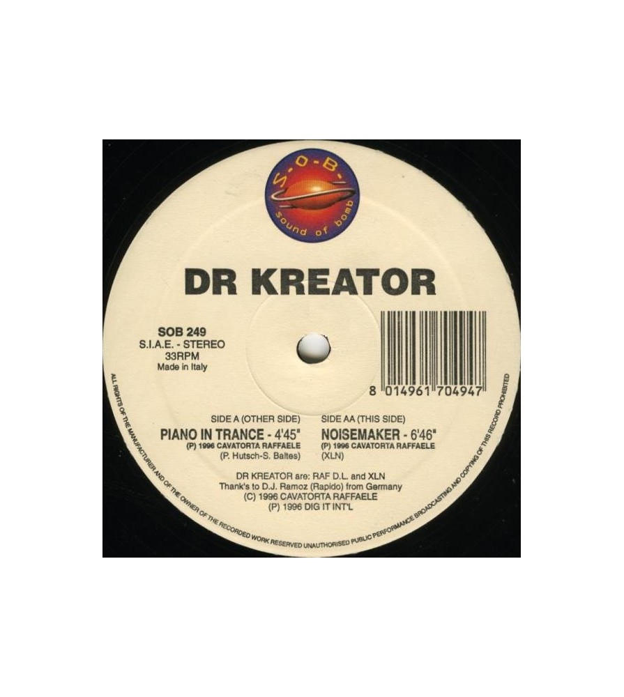 Dr Kreator ‎– Piano In Trance 