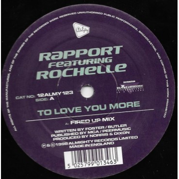Rapport Featuring Rochelle  – To Love You More (TEMAZO MUY BUSCADO¡¡¡)