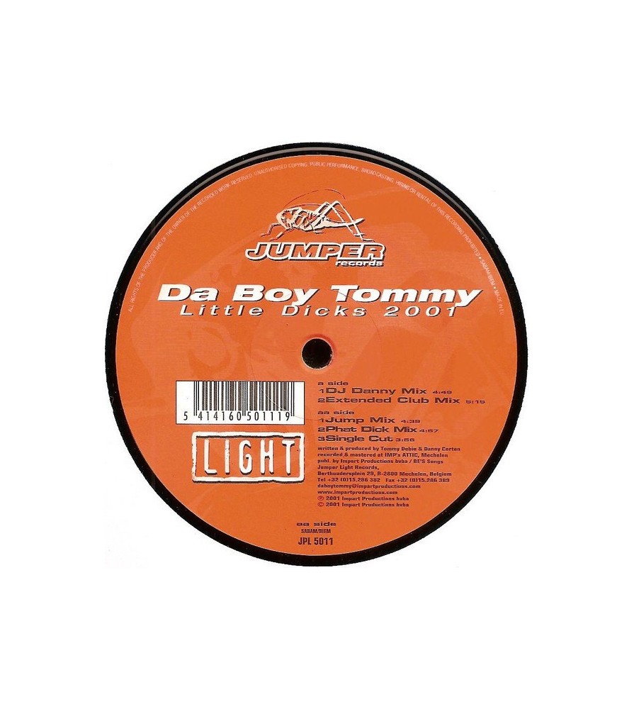 Da Boy Tommy  - Little Dicks 2001 (TEMAZO JUMPER CHOCOLATE/COLISEUM)
