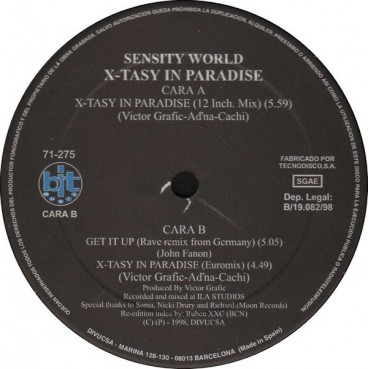 Sensity World ‎– X-Tasy In Paradise (DISCO ORIGINAL¡¡¡)